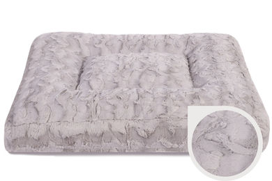 Produktbild von Emmy & Pepe Hundebett Wild Wave Light Grey Eckig M mit Memory Foam in Grau