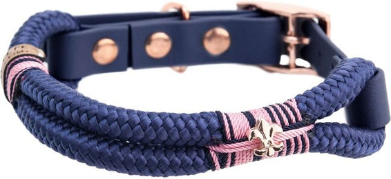 Emmy & Pepe Hundehalsband Catja ohne Perlen aus Nylon Blau Größe M – Bild 1 von 1