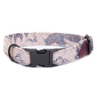 Produktbild von Emmy & Pepe Hundehalsband Karte wasserabweisend Stoff Bunt Größe L 33-52 cm