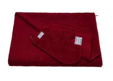 Produktbild von Emmy & Pepe Hundehandtuch aus Bambusfaser in Beere Rosa Rot Größe M 100x70cm