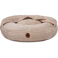 Produktbild von Emmy & Pepe Hundehöhle Wau-Bed aus Kuschelcord in Creme Eckig XL 140x120cm