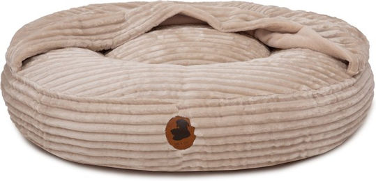 Emmy & Pepe Hundehöhle Wau-Bed aus Kuschelcord in Creme Oval XL 140x120cm – Bild 1 von 1