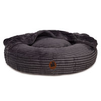 Produktbild von Emmy & Pepe Kuschelhöhle aus Cord in Dark Grey Eckig Größe L 120x100cm
