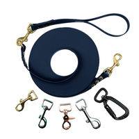Produktbild von Emmy & Pepe Schleppleine aus Biothane mit abnehmbarer Handschlaufe Dark Blue 5m Silber