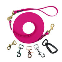 Produktbild von Emmy & Pepe Schleppleine aus Biothane mit abnehmbarer Handschlaufe Pink Schwarz 5m