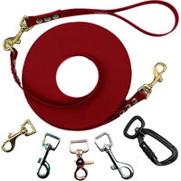 Produktbild von Emmy & Pepe Schleppleine mit abnehmbarer Handschlaufe Bordeaux 10m 25mm Gold
