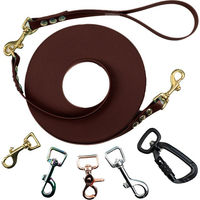 Produktbild von Emmy & Pepe Schleppleine mit abnehmbarer Handschlaufe Braun 10m 25mm Schwarz