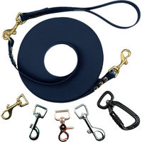 Produktbild von Emmy & Pepe Schleppleine mit abnehmbarer Handschlaufe Dark Blue 5m 16mm Silber