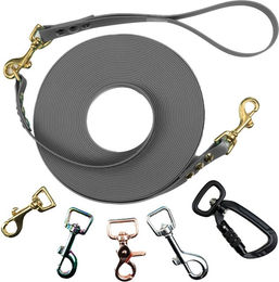 Emmy & Pepe Schleppleine mit abnehmbarer Handschlaufe Grau Schwarz 15m 16mm – Bild 1 von 1