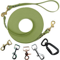 Produktbild von Emmy & Pepe Schleppleine mit abnehmbarer Handschlaufe Khaki 10m 20mm Schwarz