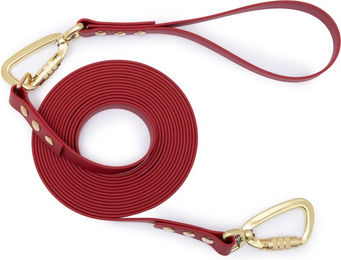 Emmy & Pepe Schleppleine mit abnehmbarer Handschlaufe Magenta 10m 16mm Gold – Bild 1 von 1
