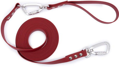 Emmy & Pepe Schleppleine mit abnehmbarer Handschlaufe Magenta 15m 25mm Silber – Bild 1 von 1