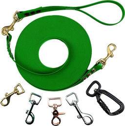 Emmy & Pepe Schleppleine mit abnehmbarer Handschlaufe Olive 5m x 25mm – Bild 1 von 1