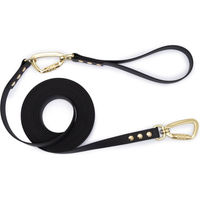 Produktbild von Emmy & Pepe Schleppleine mit abnehmbarer Handschlaufe Schwarz 15m 20mm Gold