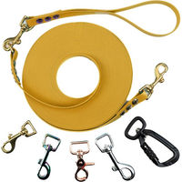 Produktbild von Emmy & Pepe Schleppleine mit abnehmbarer Handschlaufe Sonnengelb 10m 20mm Gold