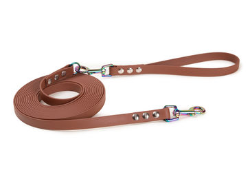 Produktbild von Emmy & Pepe Schleppleine Super Flex aus Biothane Braun für Hunde 10m mit Handschlaufe - 10 m