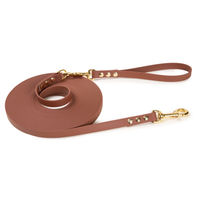 Produktbild von Emmy & Pepe Schleppleine Super Flex aus Biothane für Hunde bis 15kg Braun Gold 15m mit Handschlaufe - 15 m
