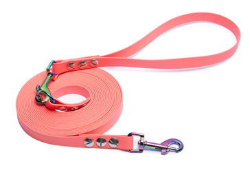 Produktbild von Emmy & Pepe Schleppleine Super Flex Biothane für Hunde in Regenbogen Apricot 10m - 10 m