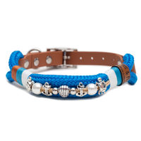 Produktbild von Emmy & Pepe Tauhalsband Matrose mit Perlen Blau S 25-33cm wasserabweisend