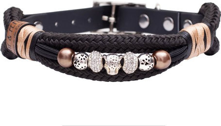 Emmy & Pepe Tauhalsband mit Perlen Black XL 49-59cm – Bild 1 von 1