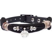 Produktbild von Emmy & Pepe Tauhalsband mit Perlen Leo Dark L 39-49cm