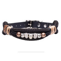 Produktbild von Emmy & Pepe Tauhalsband mit Perlen Schwarz XL 49-59cm wasserabweisend
