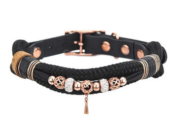 Produktbild von Emmy & Pepe Tauhalsband mit Perlen Tiffanys Schwarz XXL 59-69cm
