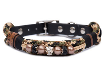 Produktbild von Emmy & Pepe Tauhalsband Rock Me mit Perlen Bunt Größe S 25-33cm wasserabweisend