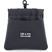 Produktbild von Emmy & Pepe Wau-Pocket Hundetasche aus Kunstleder in Schwarz/Silber