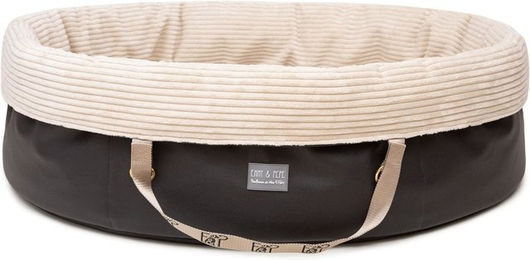 Emmy & Pepe Wau-Snuggle Hundebett Cord Creme Oval Größe S – Bild 1 von 1