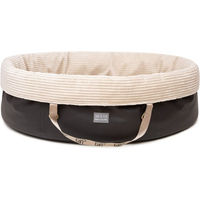 Produktbild von Emmy & Pepe Wau-Snuggle Hundebett Cord Creme Oval XS