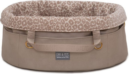 Emmy & Pepe Wau-Snuggle Leo Hundebett Oval Taupe Größe L – Bild 1 von 1