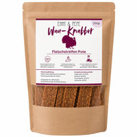 Produktbild von Emmy & Pepe Wau-Stangerl Putenfleisch-Streifen Trockenfleisch Monoprotein ohne Konservierungsstoffe 250 Gramm