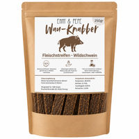 Produktbild von Emmy & Pepe Wau-Stangerl Trockenfleisch Wildschwein Monoprotein ohne Konservierungsstoffe 250 Gramm