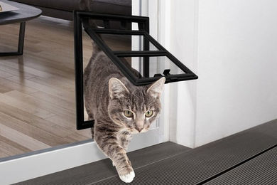empasa Katzenklappe aus Kunststoff Schwarz für erwachsene Katzen – Bild 1 von 5
