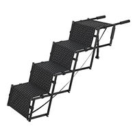 Produktbild von en.casa Hundetreppe Colchester 4-stufig faltbare Einstieghilfe für Hunde aus Metall und Polyester Schwarz