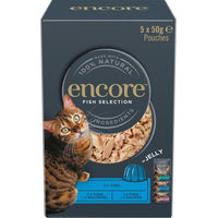 Produktbild von Encore Jelly Pouch Mixpaket für Katzen Adult mit Fisch und Huhn 20 x 50 g Hypoallergen ohne Konservierungsstoffe - 20 x 50 g