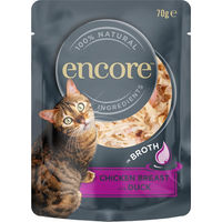 Produktbild von Encore Katzen Nassfutter Adult Hühnerbrust mit Ente Stückchen in Sauce glutenfrei 16 x 70 g - 48 x 70 g