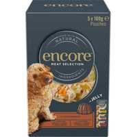 Produktbild von Encore Katzen Nassfutter Adult Stückchen in Gelee Huhn Mix 5 x 100 g