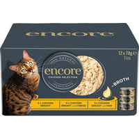 Produktbild von Encore Katzennassfutter Mixpaket Huhn Selection und Fisch in Brühe getreidefrei 12 x 70 g - 12 x 70 g
