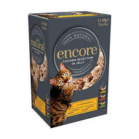 Produktbild von Encore Nassfutter für Katzen Chicken Selection Multipack mit Huhn, Thunfisch und Ente in Gelee, 250 g (5 x 50 g Pouches) - 20 x 50 g
