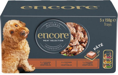 Produktbild von Encore Paté Mix für Katzen Adult Huhn Rind Lamm Hypoallergen 5 x 150 g - 5 x 150 g
