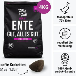Produktbild von EnteLich Hundefutter Ente getreidefrei mit hohem Fleischanteil und ohne Zucker