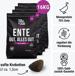 EnteLich Hundefutter Ente Getreidefrei Monoprotein mit hohem Fleischanteil und ohne Zucker Kibble Beutel – Bild 1 von 1