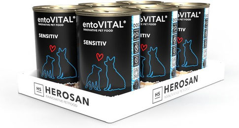 entoVITAL DOG SENSITIV Hund Nassfutter mit Insekten getreidefrei und hypoallergen 2250g – Bild 1 von 4