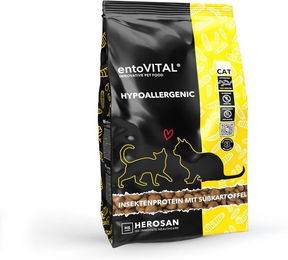 entoVITAL Katzenfutter Adult Hypoallergen Getreidefrei mit Insekten 1kg – Bild 1 von 4