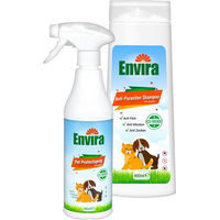 Produktbild von Envira Anti-Parasiten-Set für Hunde und Katzen zum Schutz vor Zecken, Flöhen und Larven