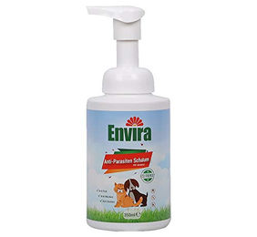 Produktbild von Envira VET Anti-Parasiten Schaum für Hunde und Katzen zur Trockenwäsche gegen Zecken, Flöhe und Mücken 350 ml - 350 ml