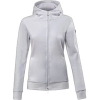 Produktbild von Eqode by Equiline Damen Reitshirt mit Kapuze und Full Zip in Weiß oder Grau