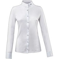 Produktbild von Eqode Reitshirt Polo Langarm Damen Weiß
